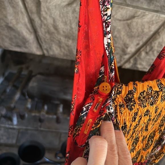 Vintage Angie boho dress 2x multi color pattern sundress - Picture 7 of 7